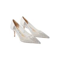  JIMMY CHOO/周仰杰 水晶饰网眼 女士婚鞋