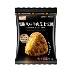 ZHAIFOOD 黑椒风味牛肉芝士饭团110g*3
