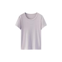  Semir/森马 提花紧身 女士短袖T恤 橡皮粉61252 L