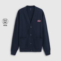 Gap 男士刺绣logo宽松V领口袋针织开衫 792156