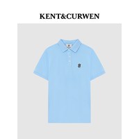  KENT&CURWEN/肯迪文 玫瑰刺绣 男女同款POLO衫 M 蓝色90