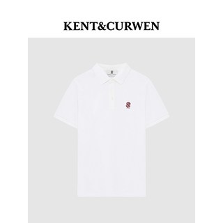 KENT&CURWEN/肯迪文 玫瑰刺绣 男女同款POLO衫 XL 白色40