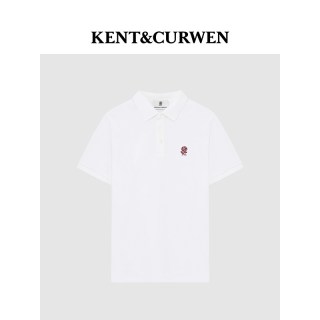  KENT&CURWEN/肯迪文 玫瑰刺绣 男女同款POLO衫 XL 白色40