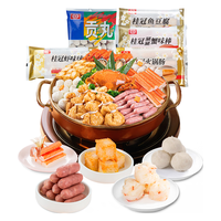  桂冠 火锅套餐 蟹味棒 贡丸 香肠 鱼豆腐 虾味球 火锅5件套餐1196g（明星组合）
