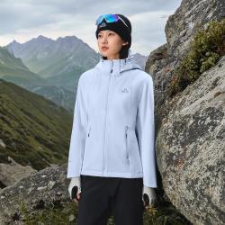 伯希和 户外软壳衣女士徒步防风保暖外套休闲夹克加绒款春秋上衣