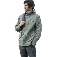 DECATHLON 迪卡侬 单层户外衣男运动薄款风衣防泼水防风夹克登山服长款 QUMM 军绿色 M