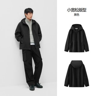 森马 防水耐磨 男士夹克 黑色90001 185/104B/XXXL