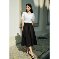 独束 大码女装黑标系列 时尚显瘦百搭日系气质半身裙