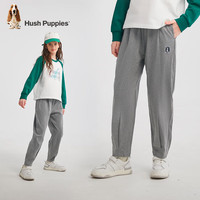  Hush Puppies/暇步士 品质质感 儿童针织长裤 中花灰 140