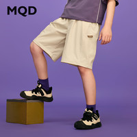 MQD/马骑顿 学院风潮酷运动百搭 男大童五分裤 浅卡其 130