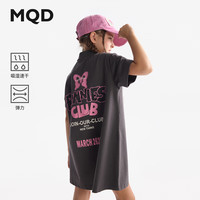  MQD/马骑顿 翻领休闲蝴蝶结 女童连衣裙