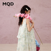 马骑顿 女童夏季新品中大童公主裙碎花蝴蝶结背心裙表演服蓬蓬裙 花色 130