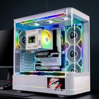 丛林豹 AC-02海景房机箱5.5吋高清屏幕弧曲面形玻璃背插主板Type-C