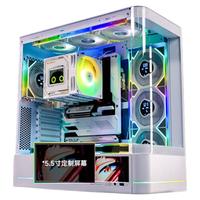 丛林豹AC-02海景房机箱5.5吋高清屏幕弧曲面形玻璃背插主板Type-C