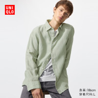 优衣库 法国麻衬衫/长袖 &男装女装衬衣亚麻 &26春夏新款482437