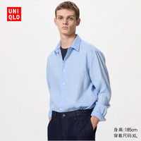 UNIQLO/优衣库 法国麻 女士衬衫 477641/61水蓝色 4XL