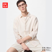 UNIQLO/优衣库 亚麻 女士衬衫 477641/30浅米色 XL