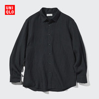UNIQLO/优衣库 法国麻 女士衬衫 467502/09黑色