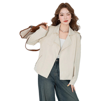  JEANSWEST/真维斯 环保麂皮绒 女士机车夹克