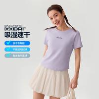 斯凯奇 26年春季运动t恤女修身短袖t恤女吸湿速干t