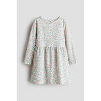  H&M 田园风印花 儿童连衣裙 白色/花卉033