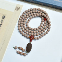 GOYN 中药手串108颗合香珠子疏肝解郁安神助眠纯手工天然非遗配饰养生 白龙涎香 8mm108颗祥云吊坠