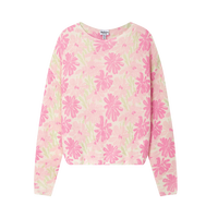 Juicy Couture 26春夏新款外套撞色花朵印花轻薄休闲针织衫