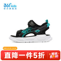 361° 儿童凉鞋 碳黑/时光绿色