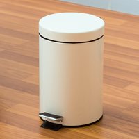ORANGE 3L米白色带盖翻盖脚踏垃圾桶 家用客厅卧室双桶