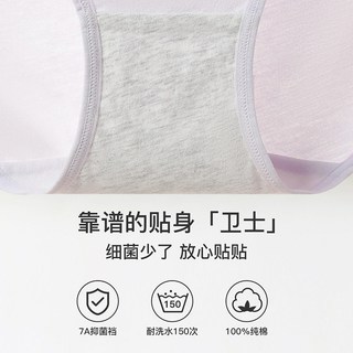  FENTENG/芬腾 抑菌 女士内裤 浅紫/浅粉/浅兰/豆绿 L