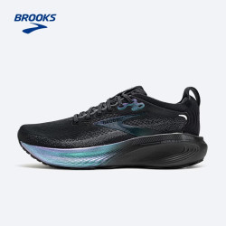 BROOKS Adrenaline GTS 25 追岚25 月光系列跑鞋男女款日常跑步 男款 黑色/银色/幻彩 42