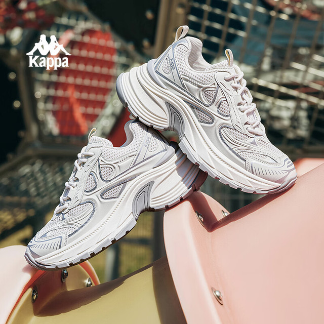 卡帕 背靠背女鞋百搭老爹鞋女款2026春夏透气厚底增高老爹鞋网面跑鞋子