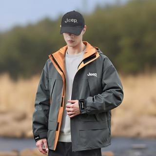  Jeep/吉普 撞色休闲 男士连帽开衫运动外套