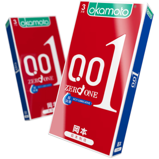冈本 001系列 超润滑安全套 7只（001超薄2只+001超润滑3只+003蓝金2只）