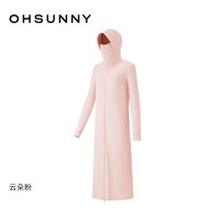  OhSunny/欧夏 防紫外线 女士防晒衣 长款-云朵粉 M