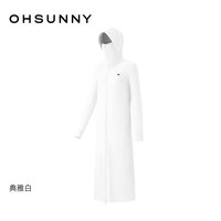  OhSunny/欧夏 防紫外线 女士防晒衣 长款-典雅白 M