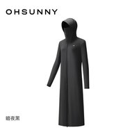  OhSunny/欧夏 防紫外线 女士防晒衣 长款-暗夜黑 M