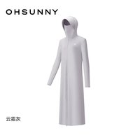  OhSunny/欧夏 防紫外线 女士防晒衣 长款-云霜灰 XL