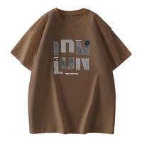  JEANSWEST/真维斯 纯棉 男士短袖T恤 S 165/84A 173BX8啡色2900