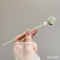 赞婴美 中国古风步摇发簪新中式盘发钗子高级感檀木簪子优雅汉服流苏头饰 1枝