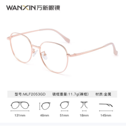 万新 1.67折射率 +多屏防蓝光超薄镜片+赠任选框（原厂加工）