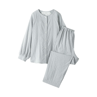 MUJI/無印良品 双层纱织点状提花 女士睡衣套装