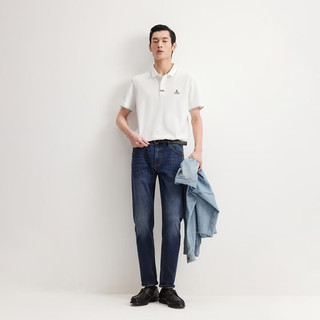  JACK&JONES/杰克琼斯 凉感 男士Polo衫 L （180） A06本白色 常规
