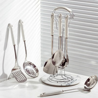 摩登主妇 锅铲家用汤勺子漏勺煎铲炒菜铲子316L不锈钢全套厨具套装 厨具7件套