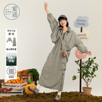 紫涵 户外工装风防晒短外套背心拼接连衣裙两件套装女Z4Z08SS622