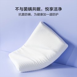 水星家纺 乳胶颈椎枕 &泰国进口 &乳胶原液 透气阻螨乳胶枕 B类 一对