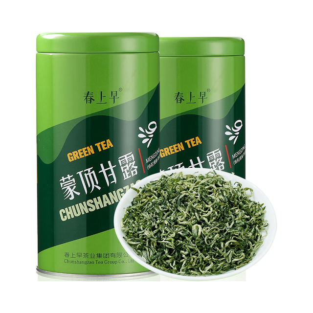 春上早 明前春茶嫩芽 蒙顶甘露茶叶 蒙顶甘露125g1罐