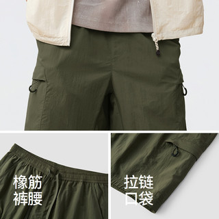  Semir/森马 凉感机能 男士休闲短裤 军绿40684 M