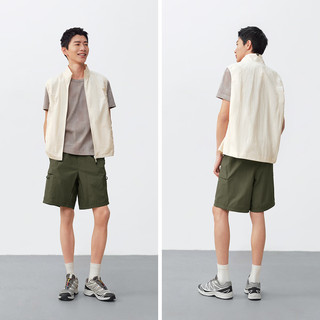  Semir/森马 凉感机能 男士休闲短裤 军绿40684 M