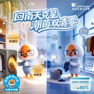 LittleSwan 小天鹅 小乌梅5.0轻享版 TG10K20+TH10K20 热泵洗烘套装